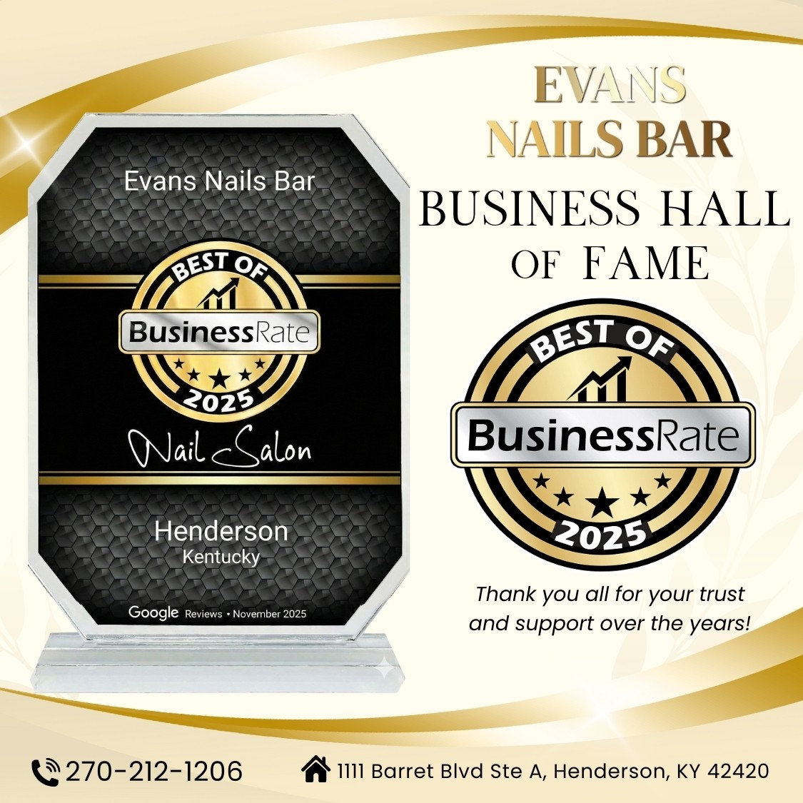 Evans Nails Bar logo